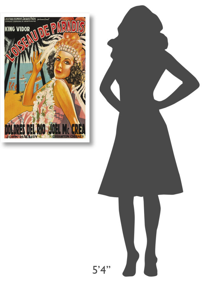 "Vintage Film Posters: Bird of Paradise "L'oiseau de Paradis" Print, 22"x32"