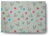5' x 7' Chickens and Eggs Easter Chenille Indoor/Outdoor Rug