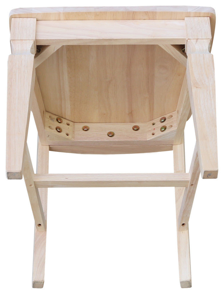 Vista Slat Back Chairs, Set of 2, Unfinished