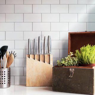 Crown Heights Ceramic Wall Tile, Matte White