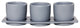 Lilac Planter Set with Tray, Grey