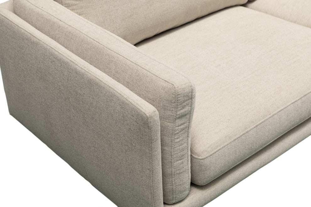 Aurora 2-Piece Stain-Resistant Fabric Sectional, Beige