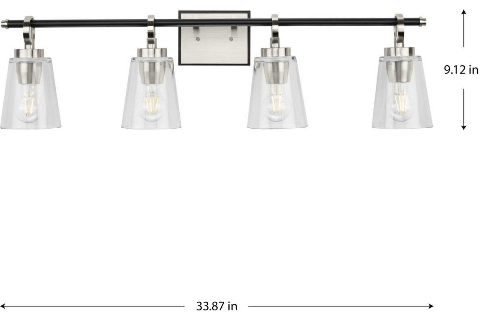 Cassell Collection Bath and Vanity Light, Brushed Nickel