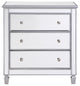 Chamberlan Clear Mirror 3 Drawer Bedside Cabinet