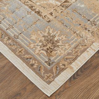 Neoma Traditional Bordered, Tan/Brown/Gray, 12'x15' Area Rug