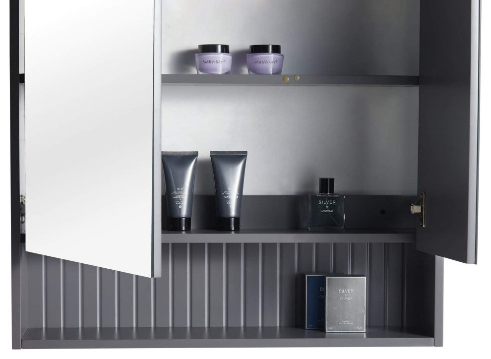 Venezian 18" Medicine Cabinet, Rock Gray, 28"