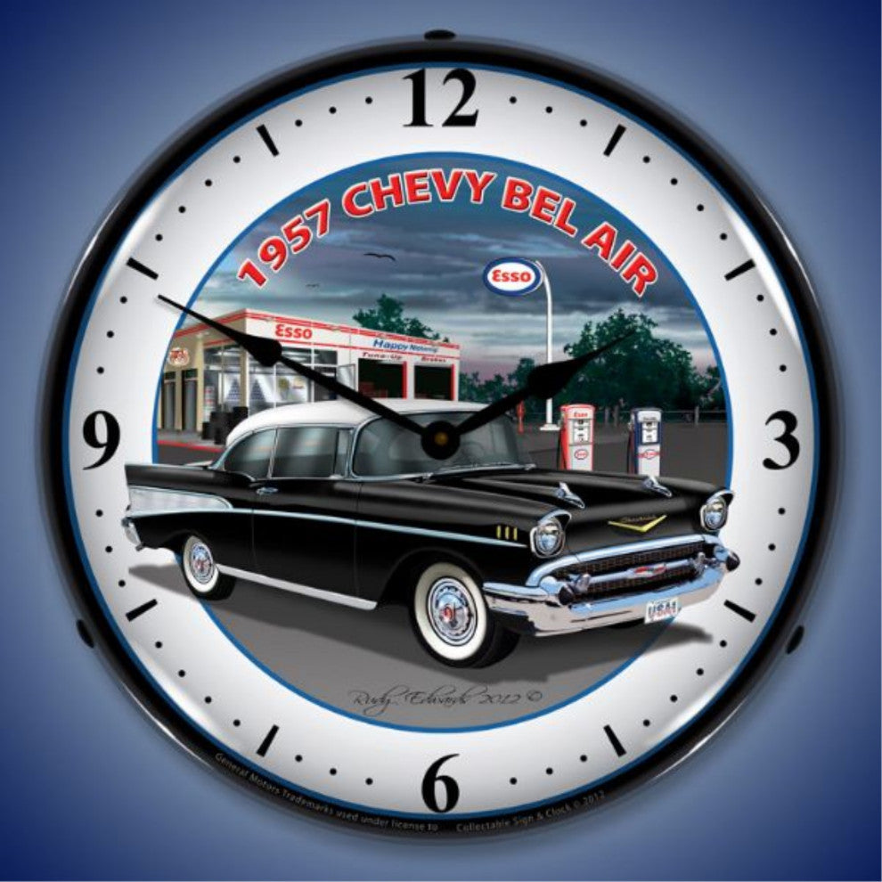 GMRE1205363 1957 Chevy Esso Clock