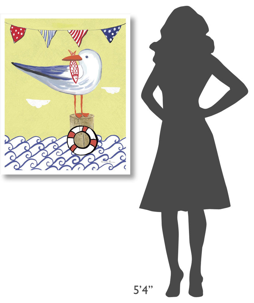 "Coastal Bird II" Digital Paper Print by Farida Zaman, 30"x37"