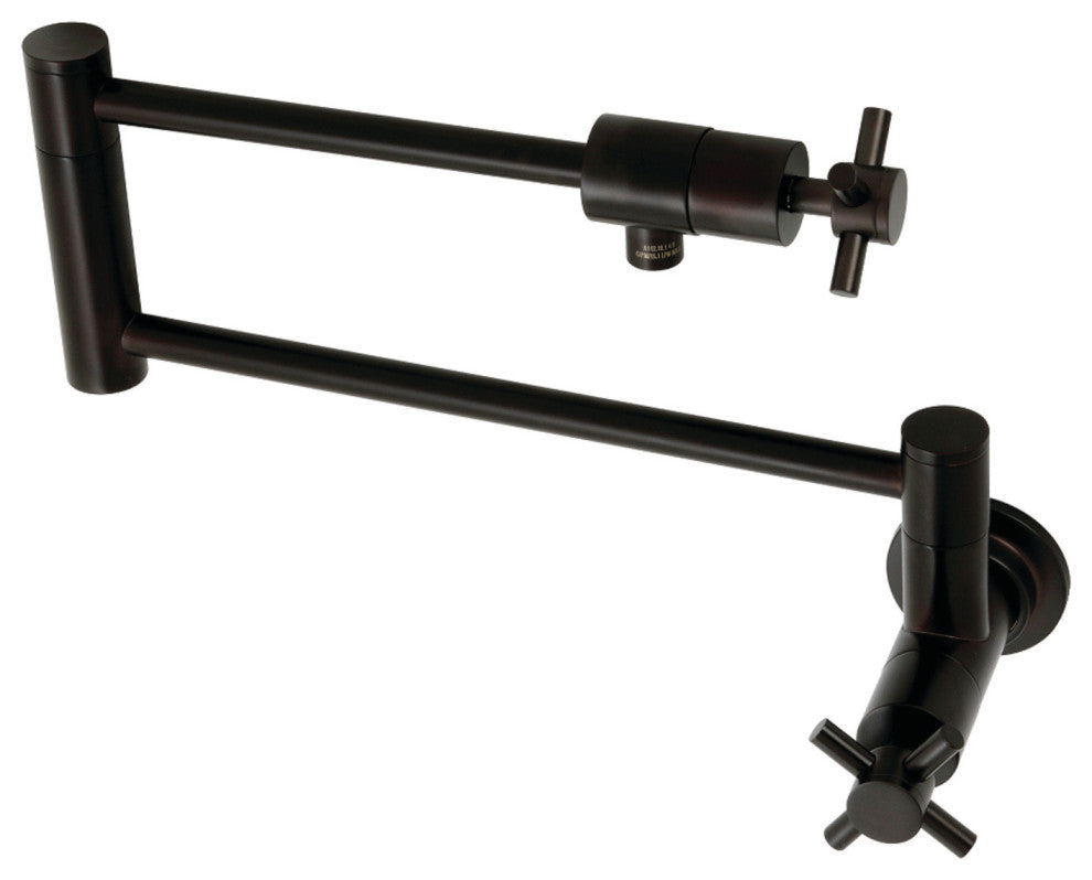 Kingston Brass KS4105DX Concord Wall Mount Pot Filler, Oil Rubbed Bronze