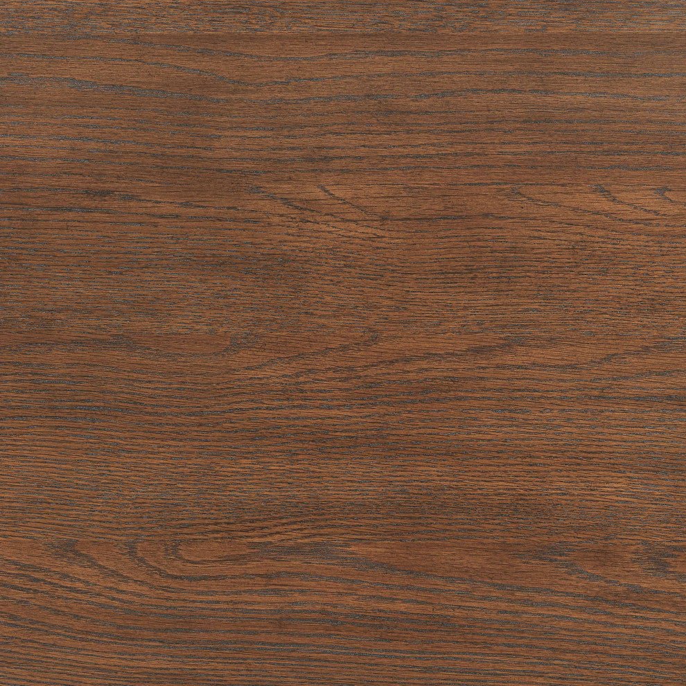 Astrid Solid Wood And Oak Veneer Vanity / Desk / Console Table, Brown