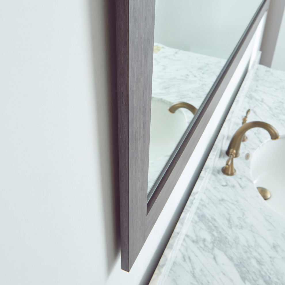 Cortes Rectangular Wall Mount Mirror, Suleiman Oak, 60"