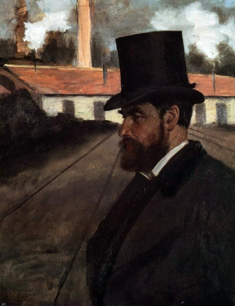 Edgar Degas Henri Rouart in Front of His Factory Gallery Wrapped Canvas Print