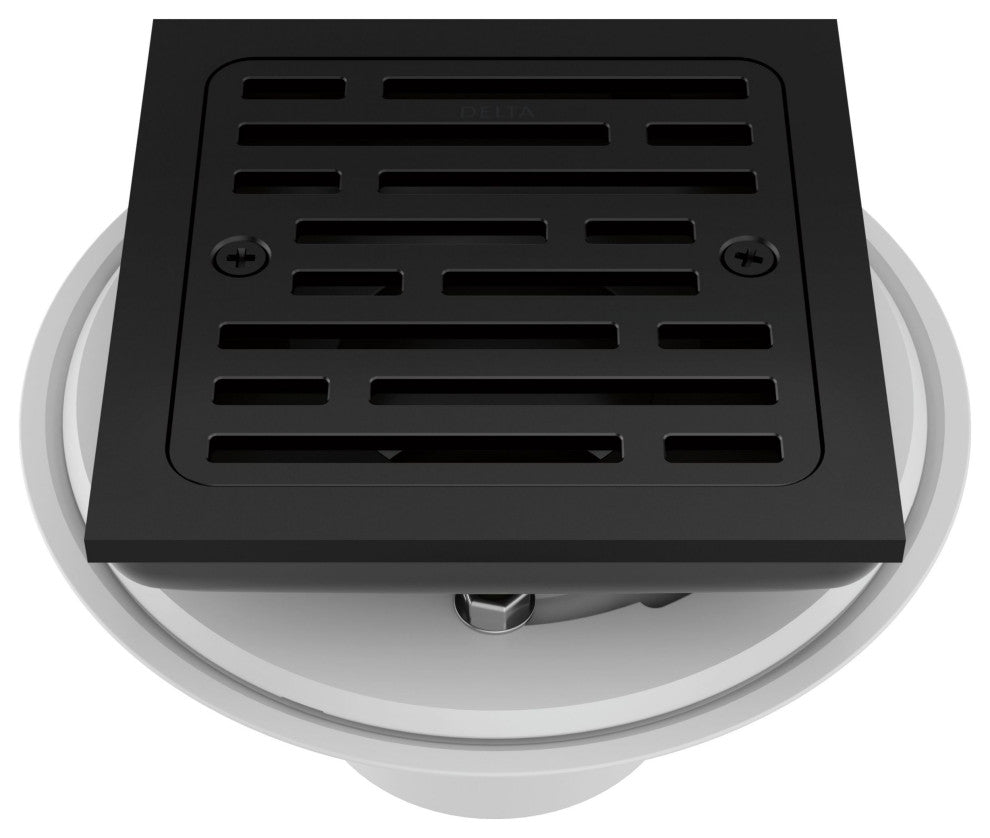 Delta DT062412 4" Tile-In Square Shower Drain - Matte Black