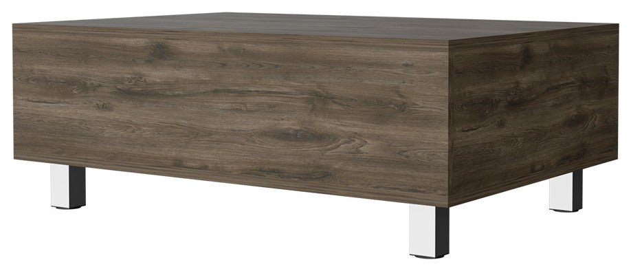 Boston Top Coffee Liftable Table, Dark Brown
