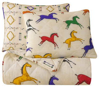 Wild Horses Reversible Quilt Set, 3-Piece, Twin