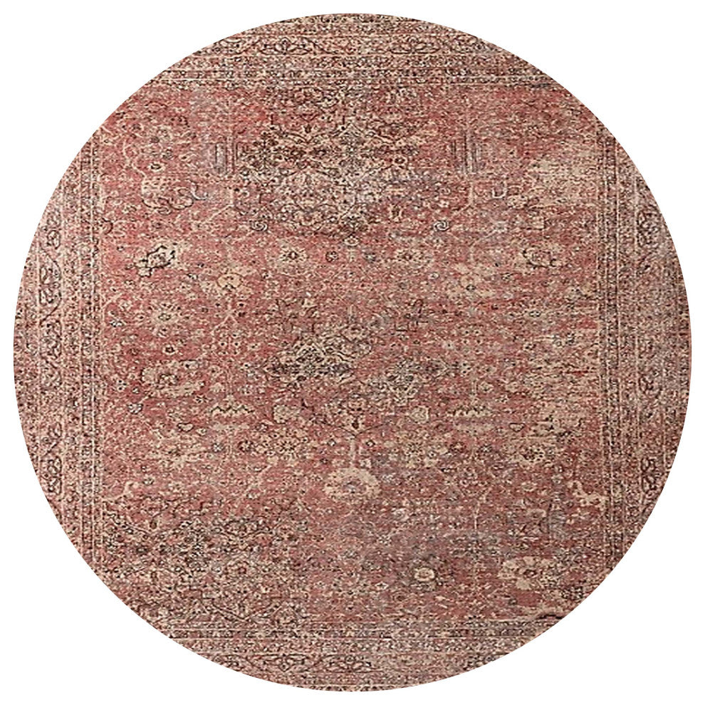 Ahgly Company Indoor Round Mid-Century Modern Area Rugs, 6' Round