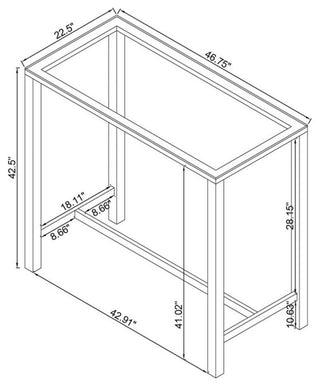 Pemberly Row 5-Piece Modern Glass & Metal Bar Set in Clear and Chrome