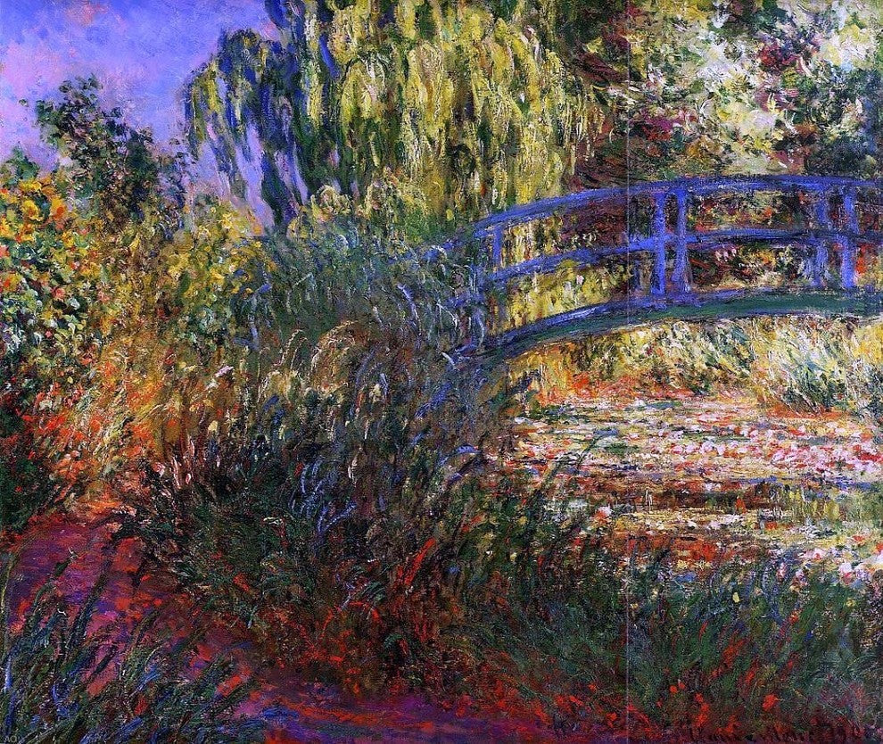 Claude Oscar Monet A Path along the Water-Lily Pond Gallery Wrapped Canvas Print
