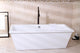 Aqua Eden 66" Acrylic Freestanding Rectangular Tub With Drain, White
