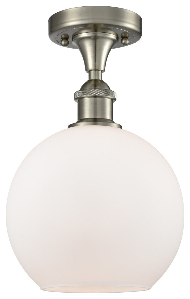 Innovations Lighting 516-1C-SN-G121-8 Athens 1 Light 8" Semi-Flush Mount