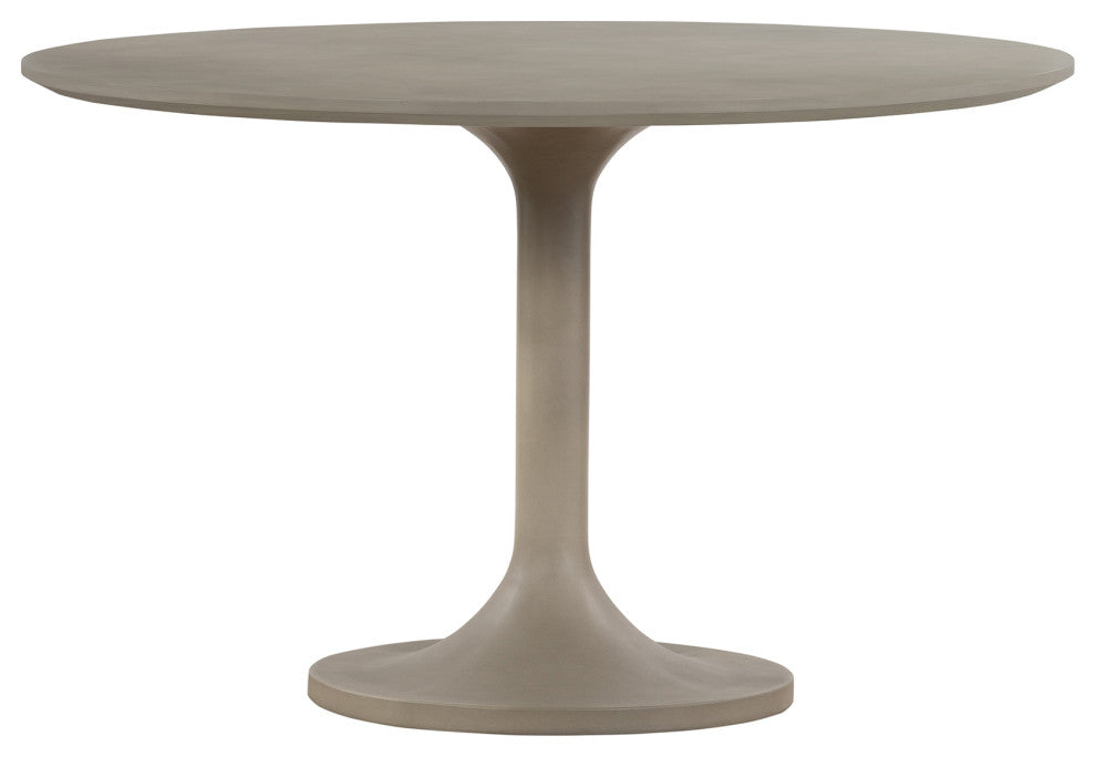 Pippa Concrete and Metal Tulip Round Dining Table