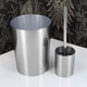 Toilet Brush and Holder Set NOUMEA Silver Brushed Aluminum