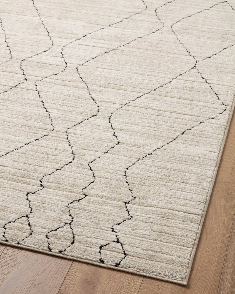 Loloi II Darby Sand / Charcoal 2'-7" x 12'-0" Runner Rug