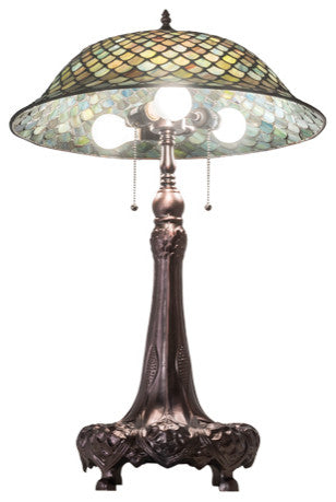 Meyda Lighting 230465 31" High Tiffany Fishscale Table Lamp