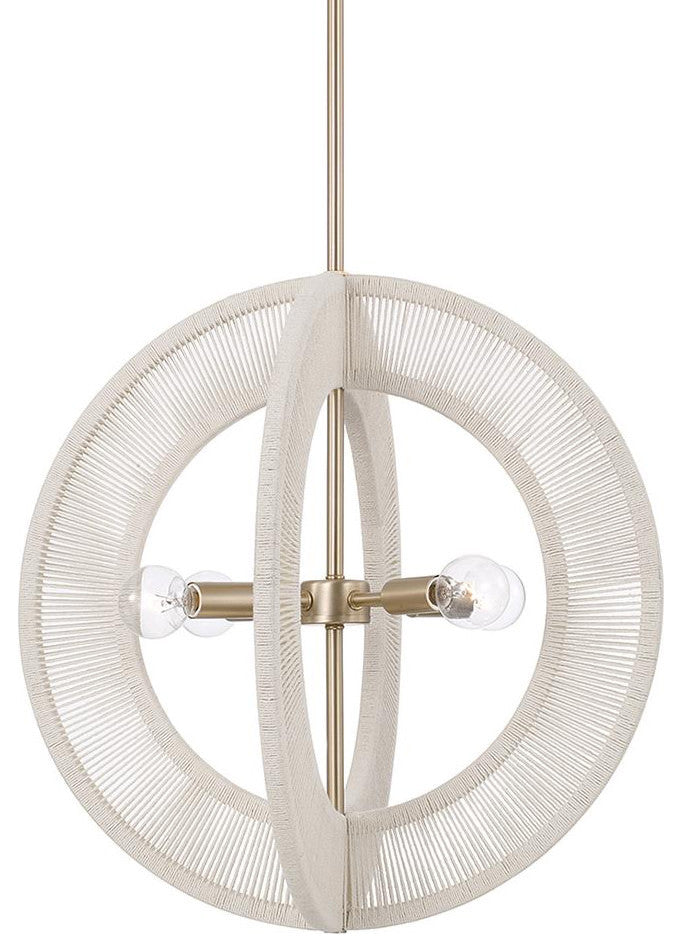 Capital Lighting 349843 Delaney 4 Light 18"W Candle Style - Matte Brass