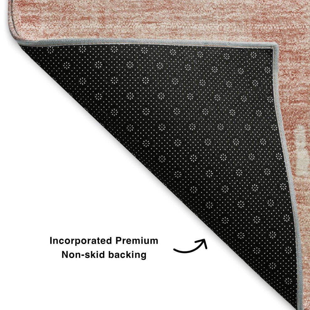 Premium Machine Washable Mayfield AMF624 Blush 3' x 5' Rug