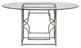 Alexis 60" Round Dining Table, Silver