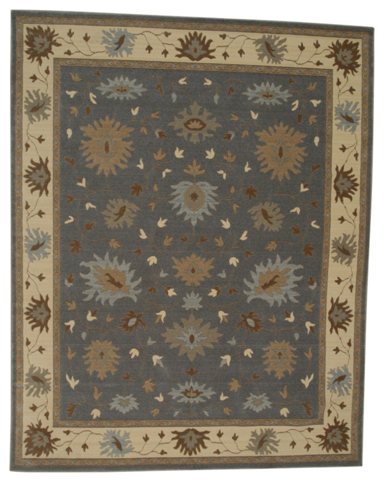Dk.Gray Traditional Oriental Oushak Area Rug