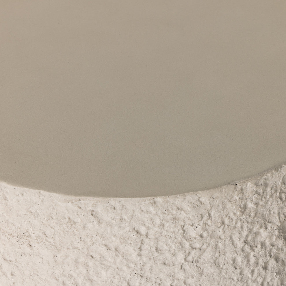 Kember Outdoor End Table-Blanc White