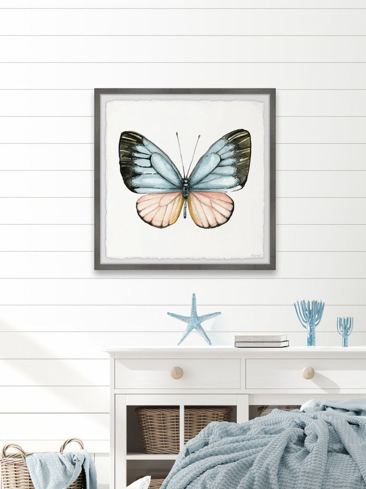 "Tropical Butterfly" Framed Painting Print, 24x24