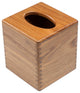 Traditional Solid Teak Square Tissue Box Cover