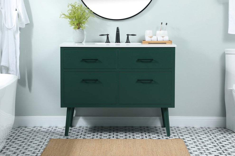 Home Living 42" Bathroom Vanity, Green