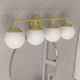 Hunter Hepburn Painted Modern Brass 4-Light Vanity Wall Fixture