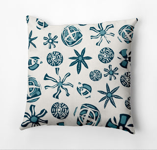 Fossil Formation Outdoor Pillow, Blue, 18"x18"