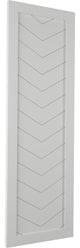 12"W True Fit PVC Single Panel Chevron Modern Style, Hailstorm Gray, 69"H
