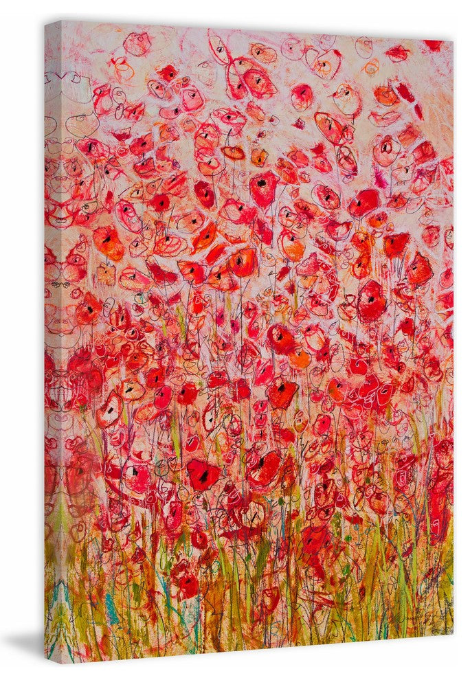 "Sea of Flowers" Painting Print on Wrapped Canvas, 30x45