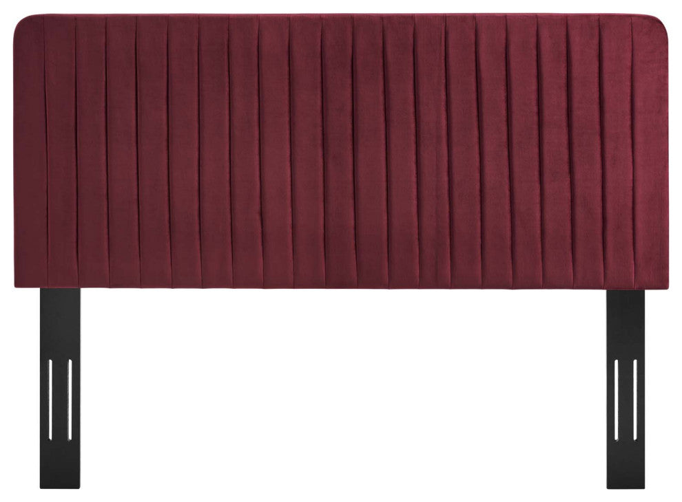 Tufted Performance Velvet King/California King Headboard Maroon