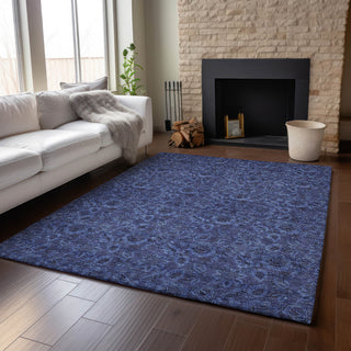 Premium Machine Washable Mayfield AMF661 Navy 8' x 10' Rug
