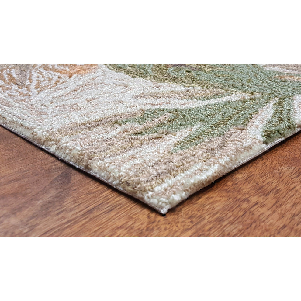 Ravella Tropical Leaf Indoor/Outdoor Rug Neutral, 5'x7'6"
