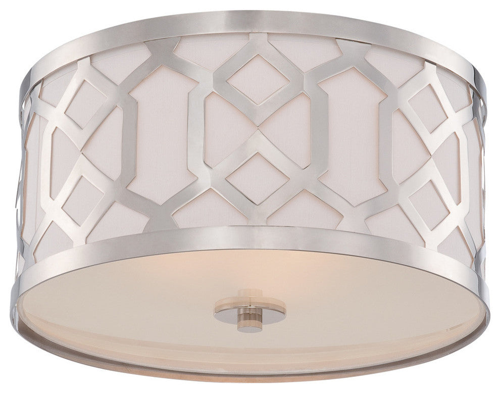 Crystorama Libby Langdon for Jennings 3-Light Polished Nickel Ceiling Mount