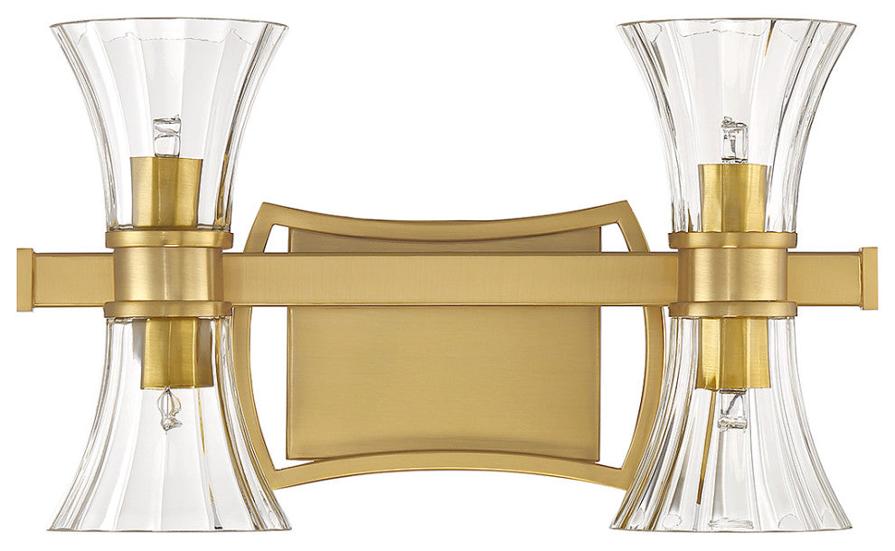 Bennington 4-Light Bathroom Vanity Light, Warm Brass