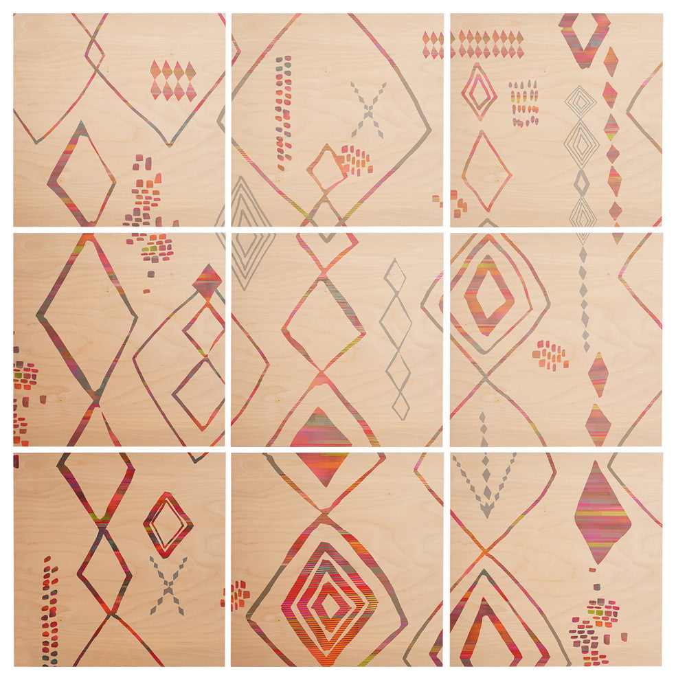 Deny Designs Iveta Abolina Tangier Villa Wood Wall Mural, 4'x4'