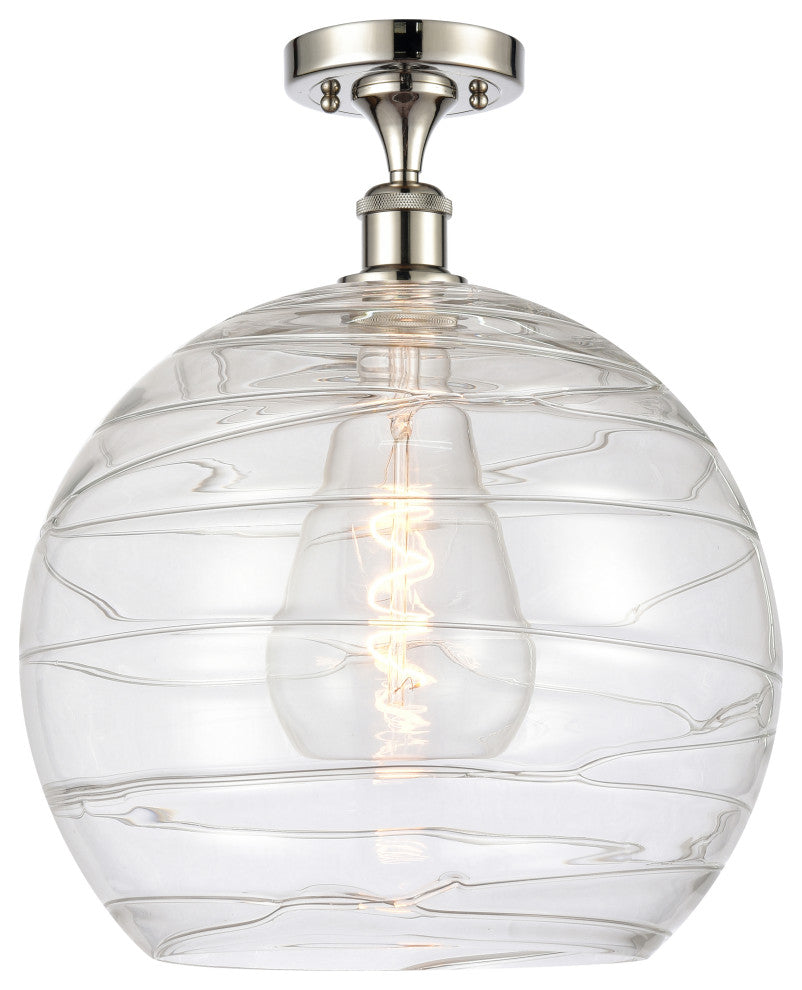 Innovations 516-1C-PN-G1213-14-LED 1 Light Semi-Flush Mount, Polished Nickel