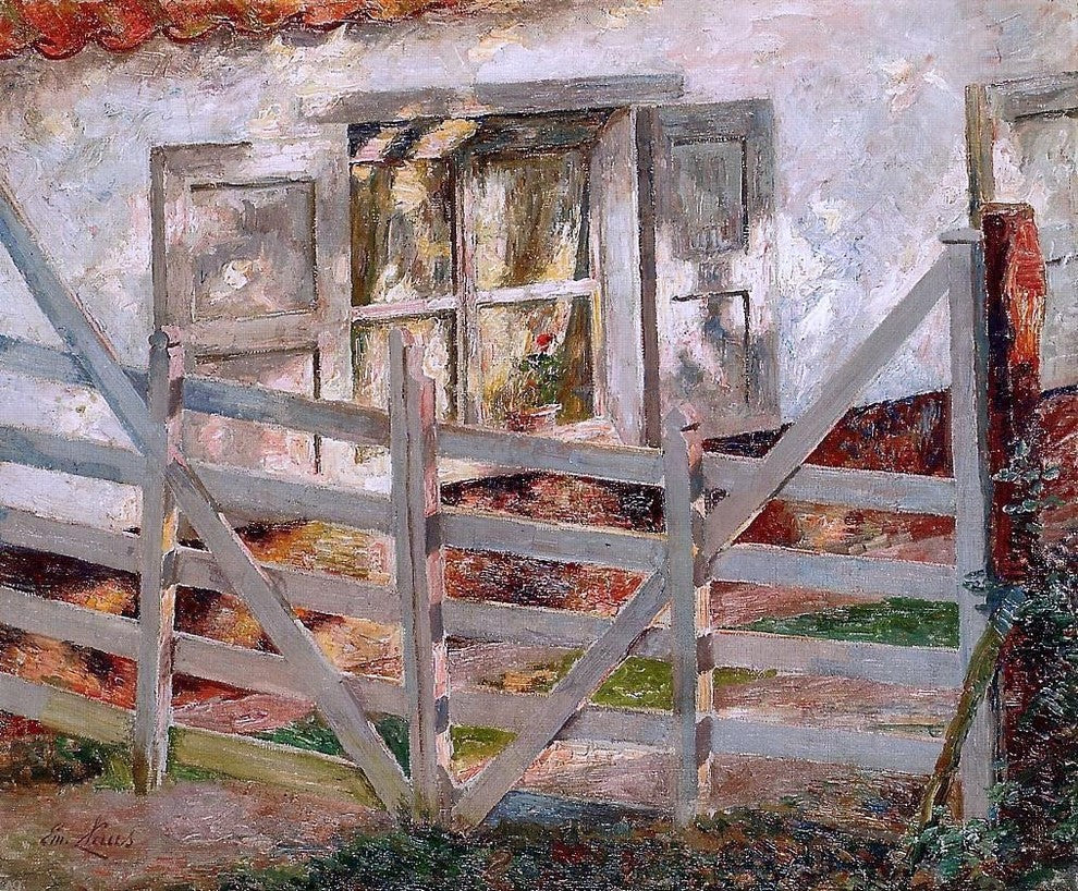 Emile Claus The Gate, 20"x25" Gallery Wrapped Canvas Print