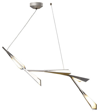 Quill Vertical LED Pendant, Sterling Finish, Sterling Shade