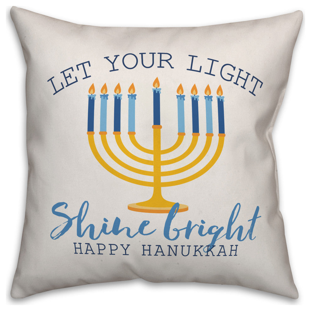 Let Your Light Shine Bright - White 18"x18" Throw Pillow